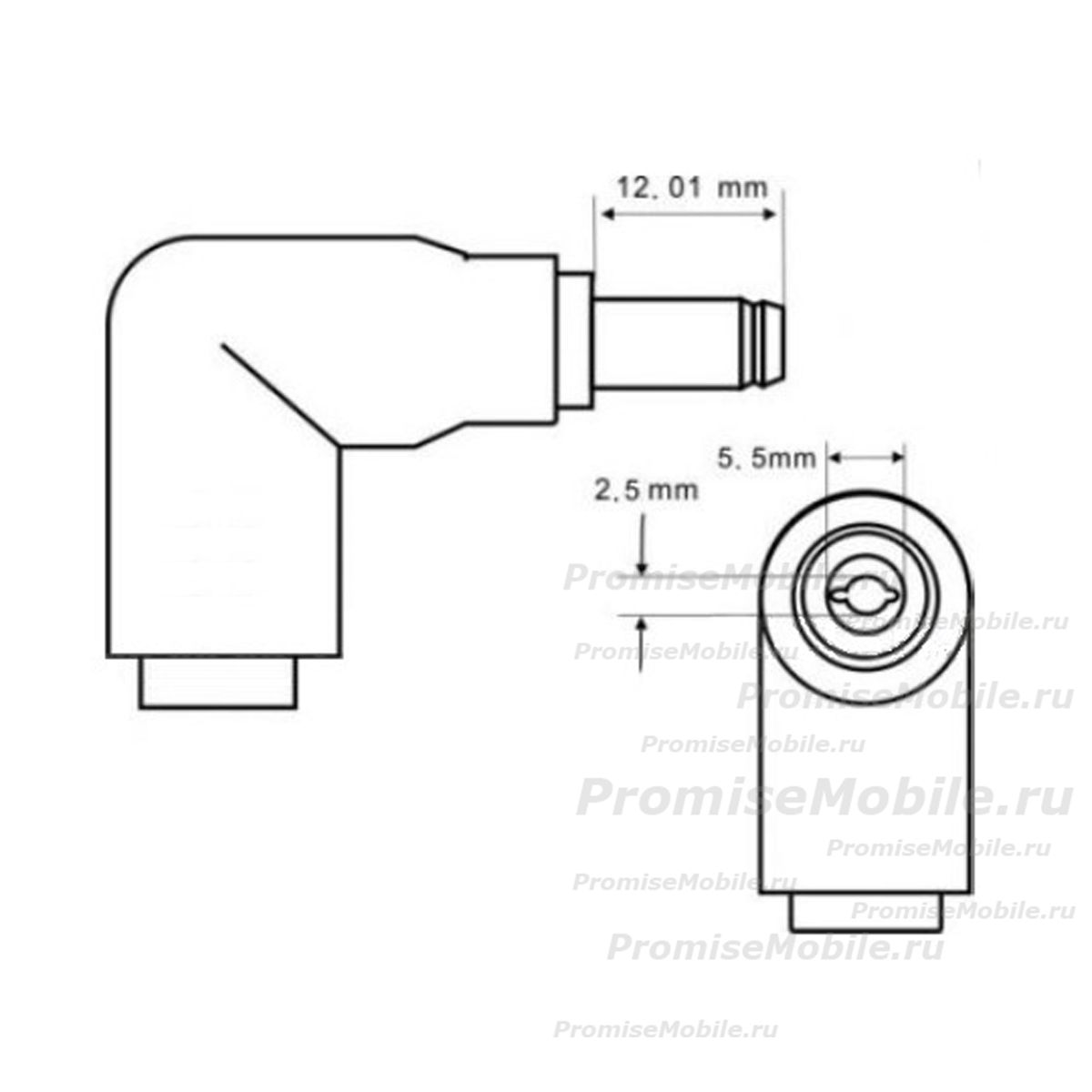 Сетевое зарядное устройство для ноутбука Asus (19V/2.37A/45W/штекер 5.5*2.5) (без сетевого кабеля) ― 