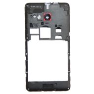 Средняя часть корпуса для Fly FS408 (Stratus 8) в сборе с антеннами и стеклом камеры <черно-красный> (оригинал) 