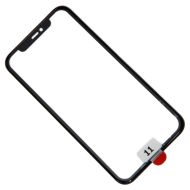 Стекло для Apple iPhone 11 в сборе с рамкой и OCA пленкой <черный>