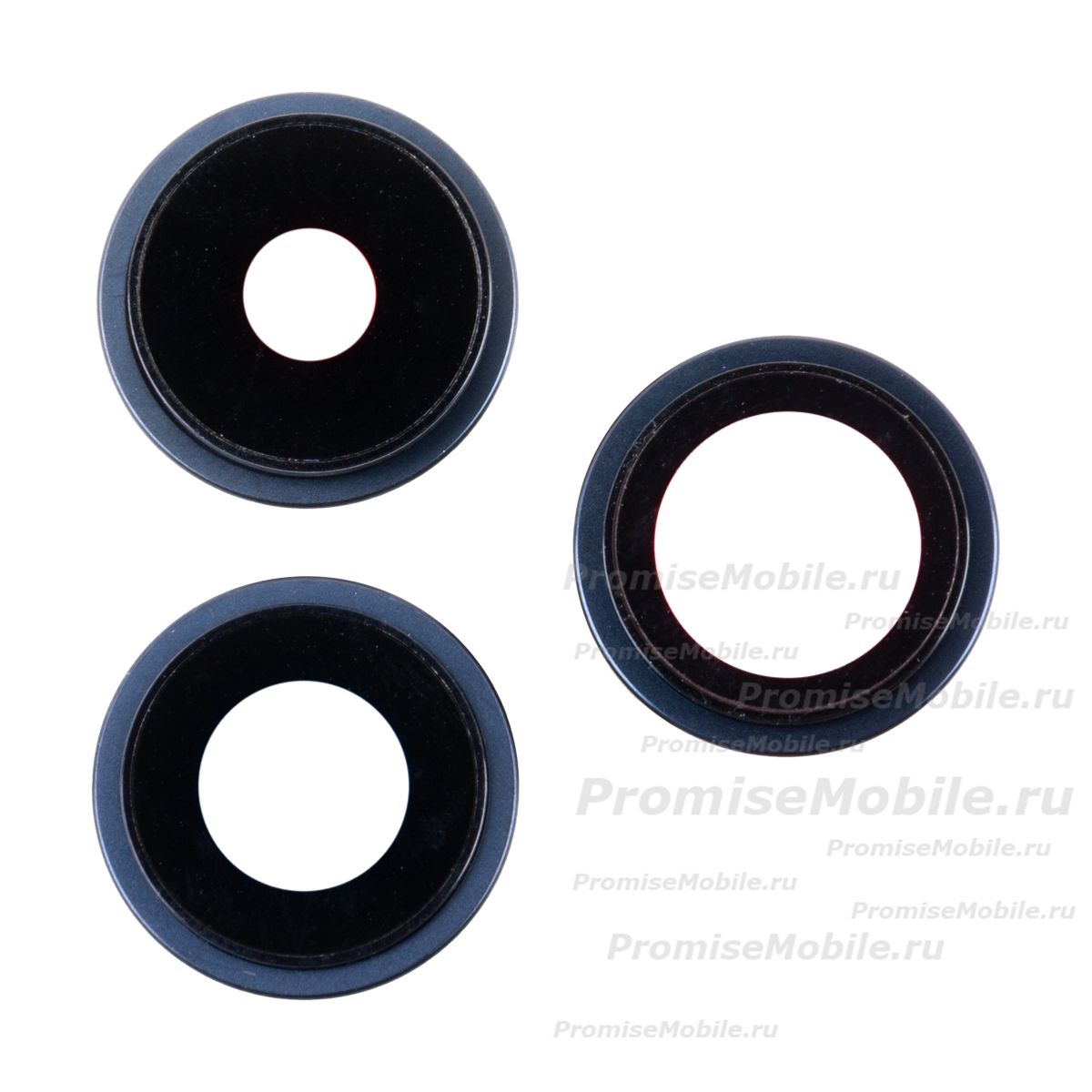 Стекло камеры для Apple iPhone 15 Pro (комплект 3 шт.) <синий> ― 