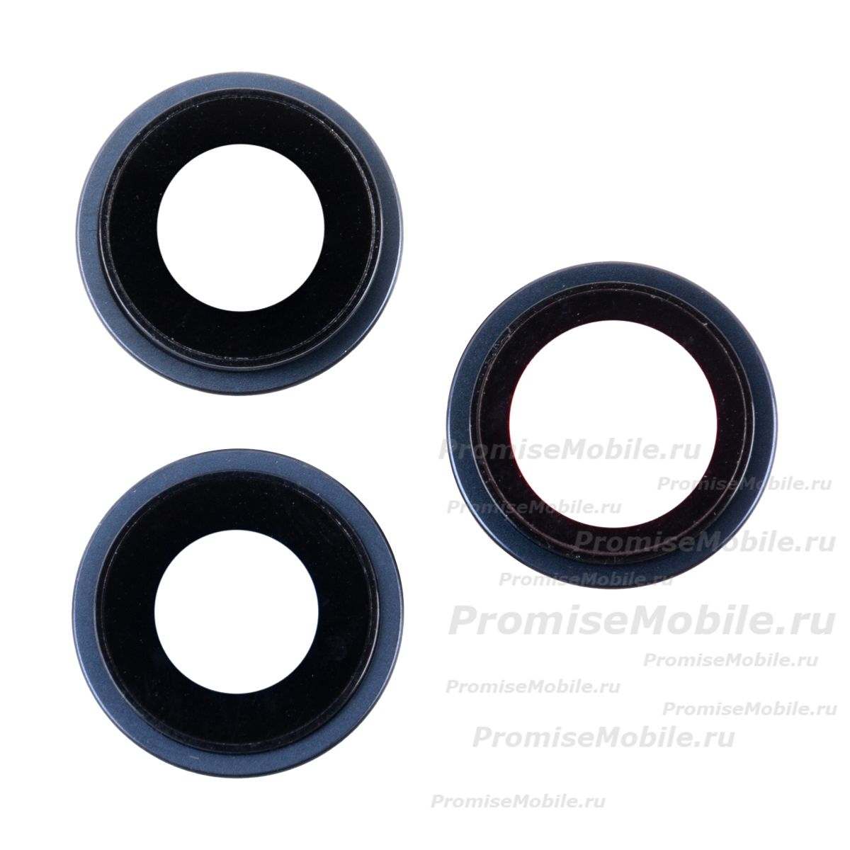 Стекло камеры для Apple iPhone 15 Pro Max (комплект 3 шт.) <синий> ― 
