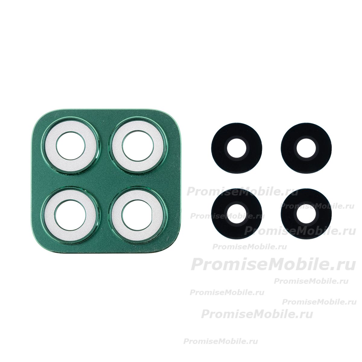 Стекло камеры для Huawei Honor X8b в сборе с рамкой <зеленый> ― 