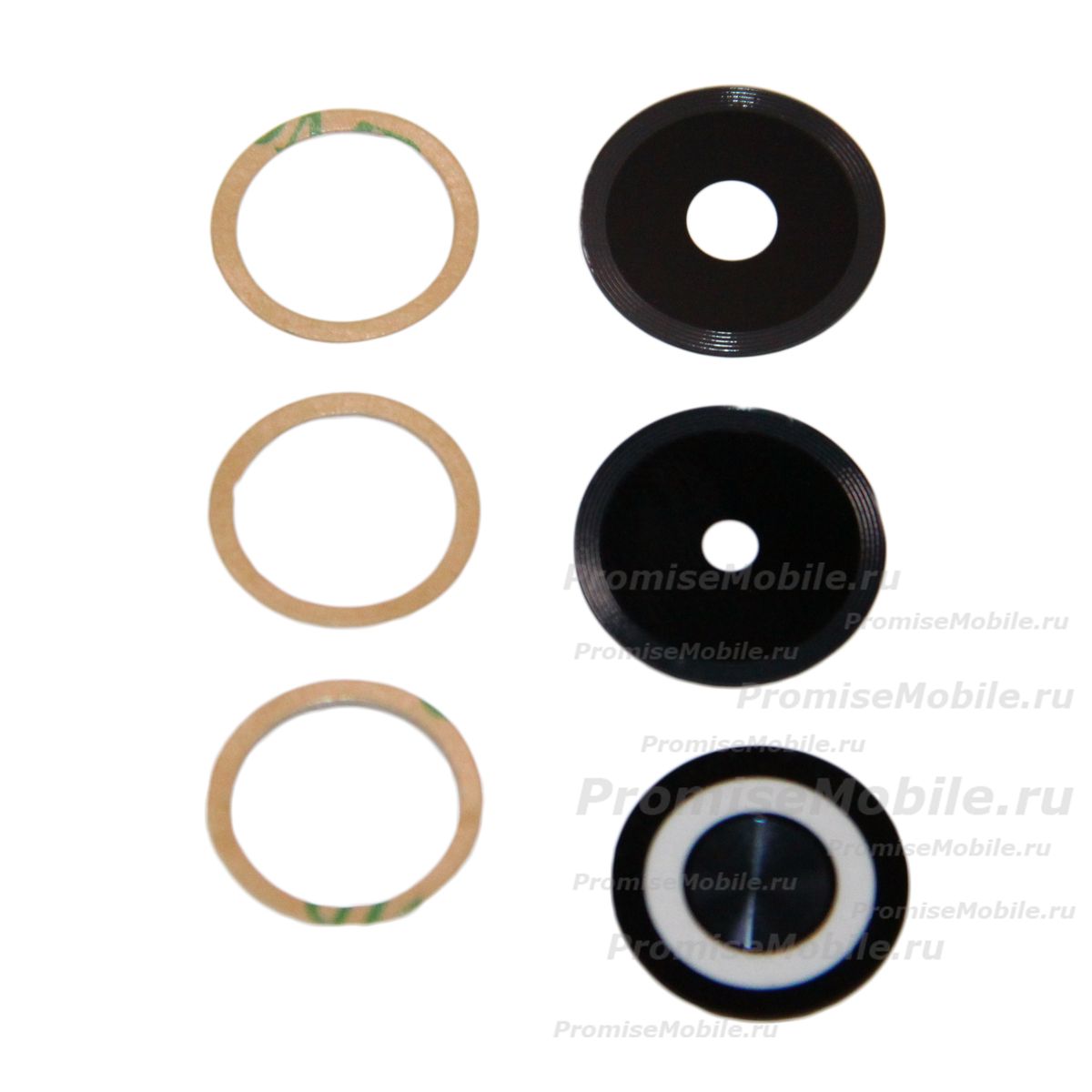 Стекло камеры для Infinix Hot 40i (X6528B) (комплект 3 шт.) <черный>  ― 