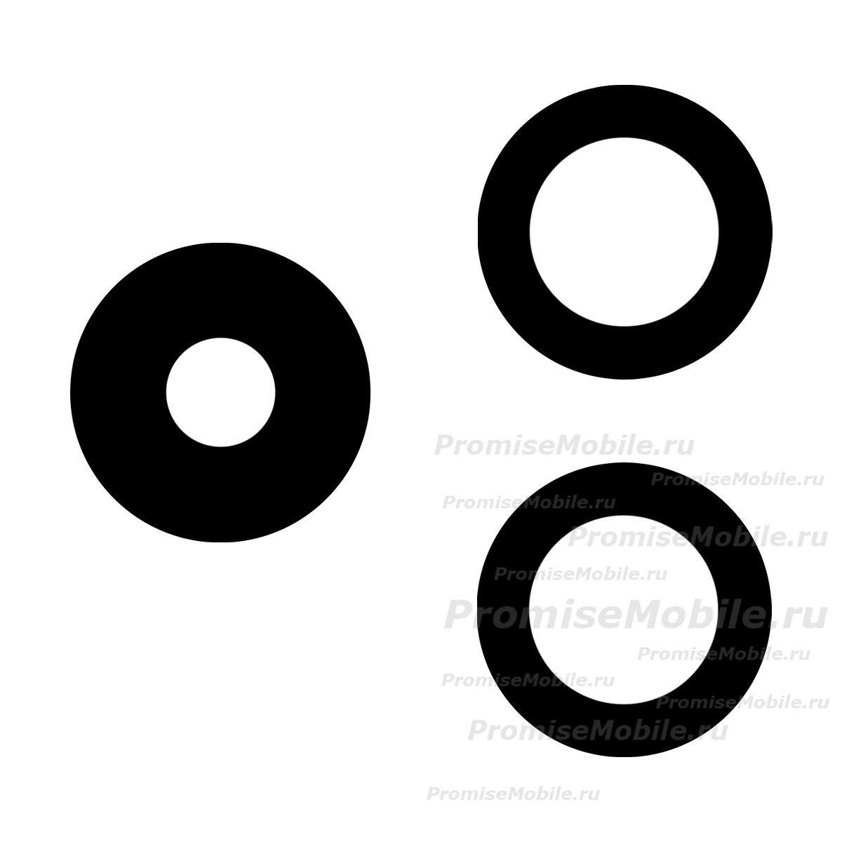 Стекло камеры для Samsung SM-S721B (Galaxy S24 FE) (комплект 3 шт.) <черный> ― 