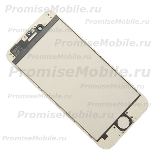 Стекло для Apple iPhone 6 в сборе с рамкой и OCA пленкой <белый> ― 