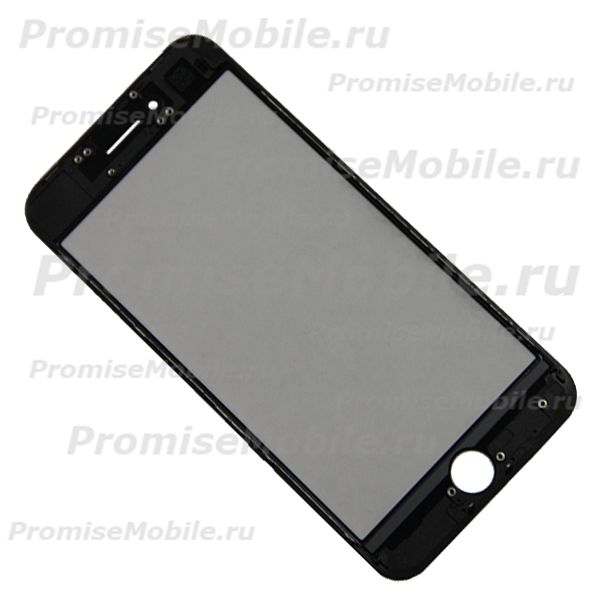 Стекло для Apple iPhone 8 в сборе с рамкой и OCA пленкой <черный> ― 