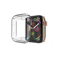 Чехол для Apple Watch Series 7 (41 mm) силиконовый <прозрачный>