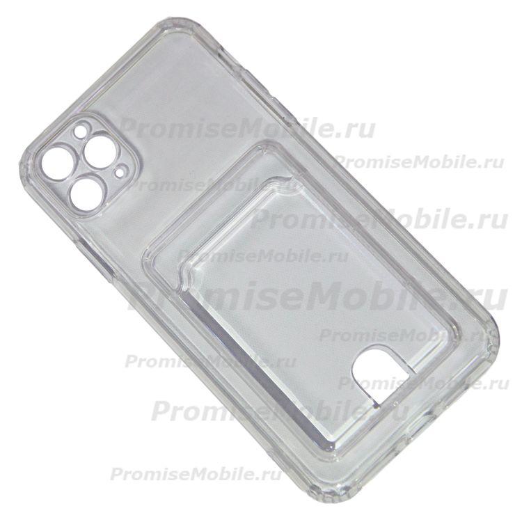 Чехол для Apple iPhone 11 Pro Max силиконовый с картхолдером №2 <прозрачный> ― 