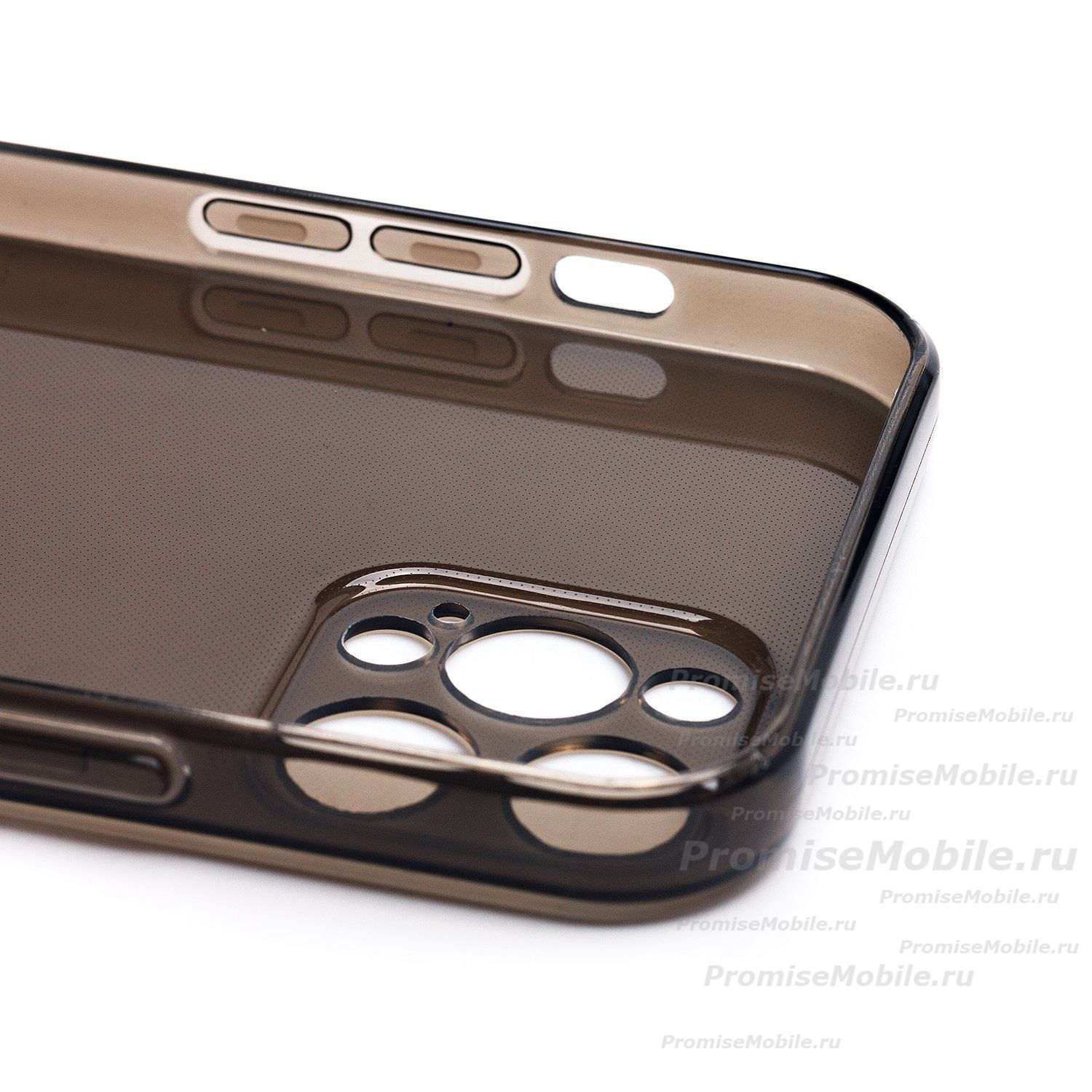 Чехол для Apple iPhone 12 Pro силиконовый ультратонкий <прозрачно-черный> ― 