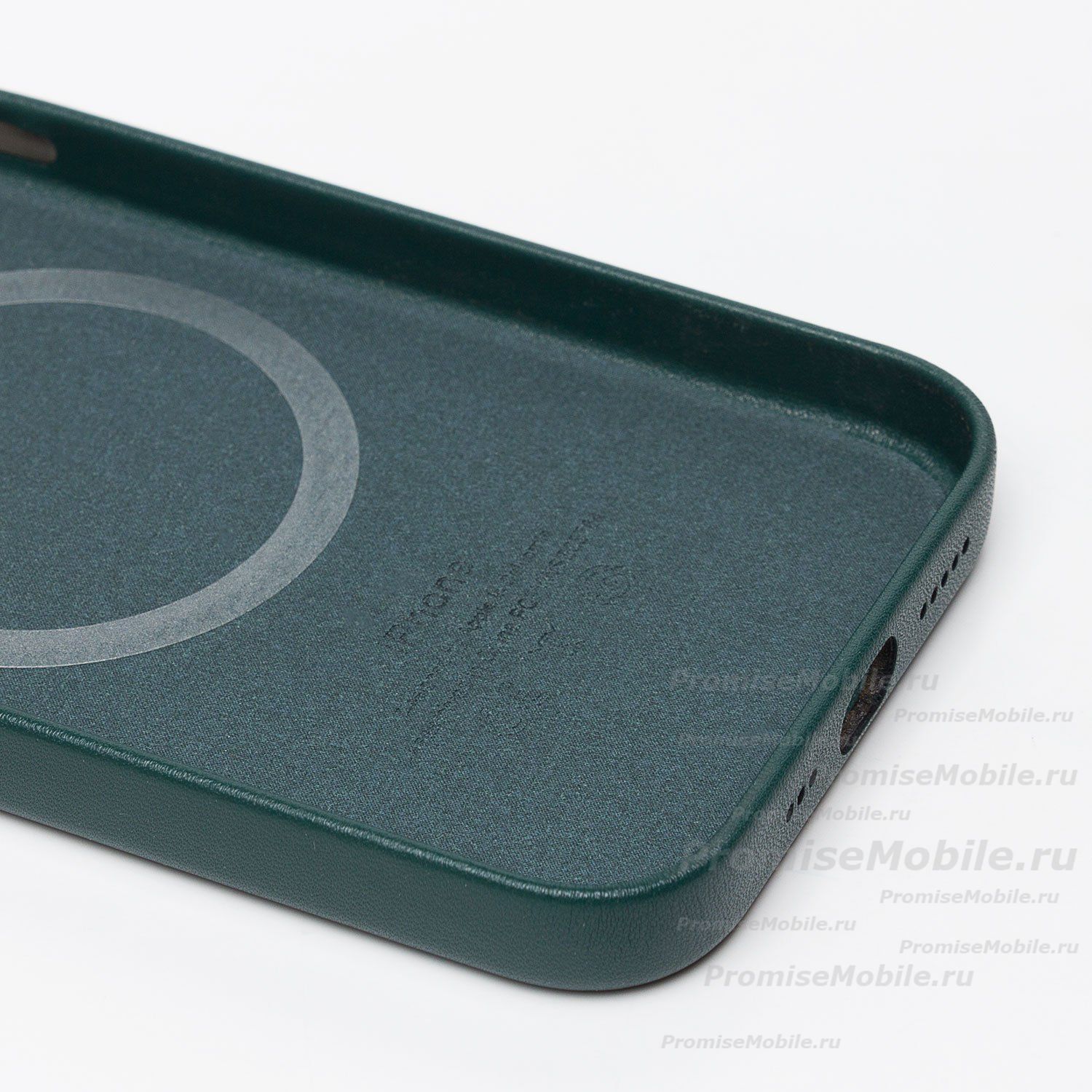 Чехол для Apple iPhone 12 Pro экокожа MagSafe <темно-зеленый> ― 