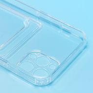 Чехол для Apple iPhone 12 Pro силиконовый с картхолдером №2 <прозрачный> 