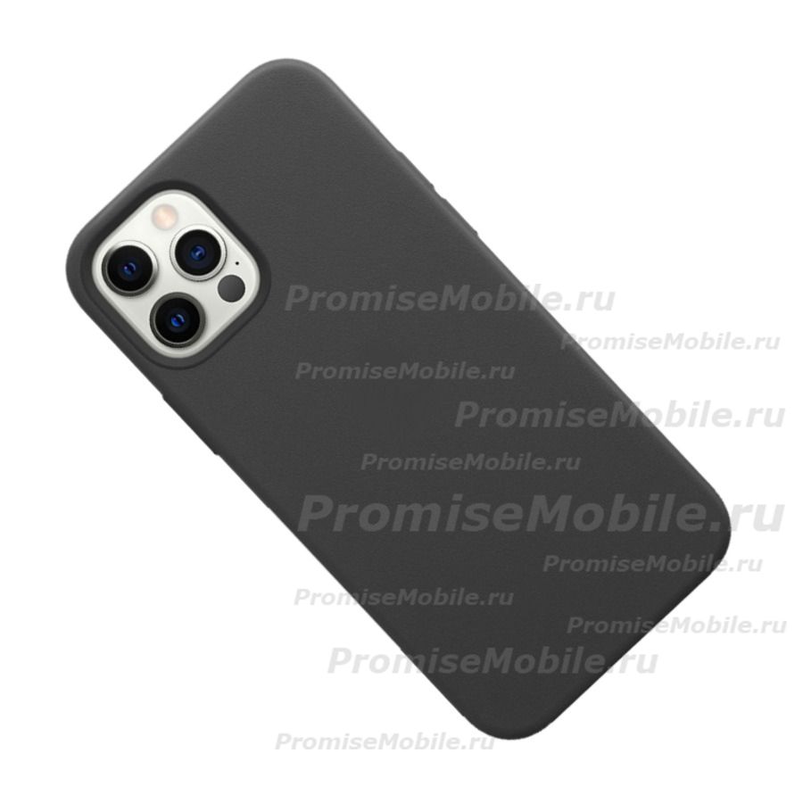 Чехол для Apple iPhone 12 Leather MagSafe <черный> (премиум) ― 