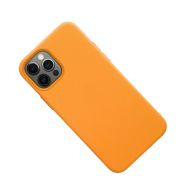 Чехол для Apple iPhone 12 Pro Max Leather MagSafe <золотой апельсин> (премиум)
