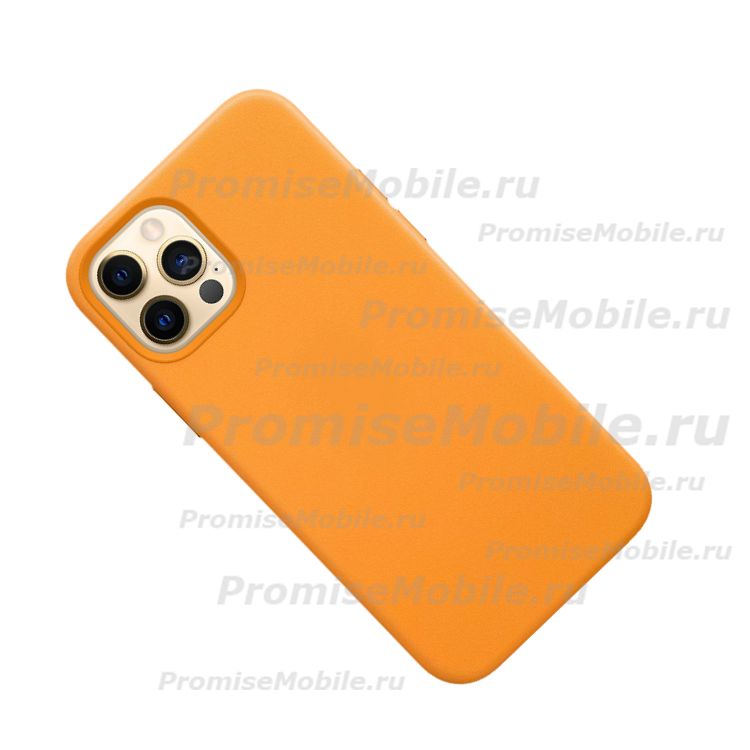 Чехол для Apple iPhone 12 Pro Max Leather MagSafe <золотой апельсин> (премиум) ― 
