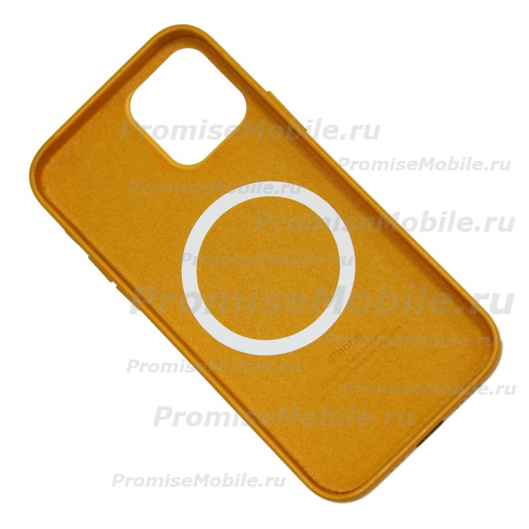 Чехол для Apple iPhone 12 mini Leather MagSafe <золотой апельсин> (премиум) ― 