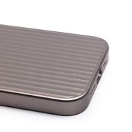 Чехол для Apple iPhone 14 пластиковый рифленый <титановый>