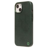 Чехол для Apple iPhone 14 натуральная кожа MagSafe <темно-зеленый>