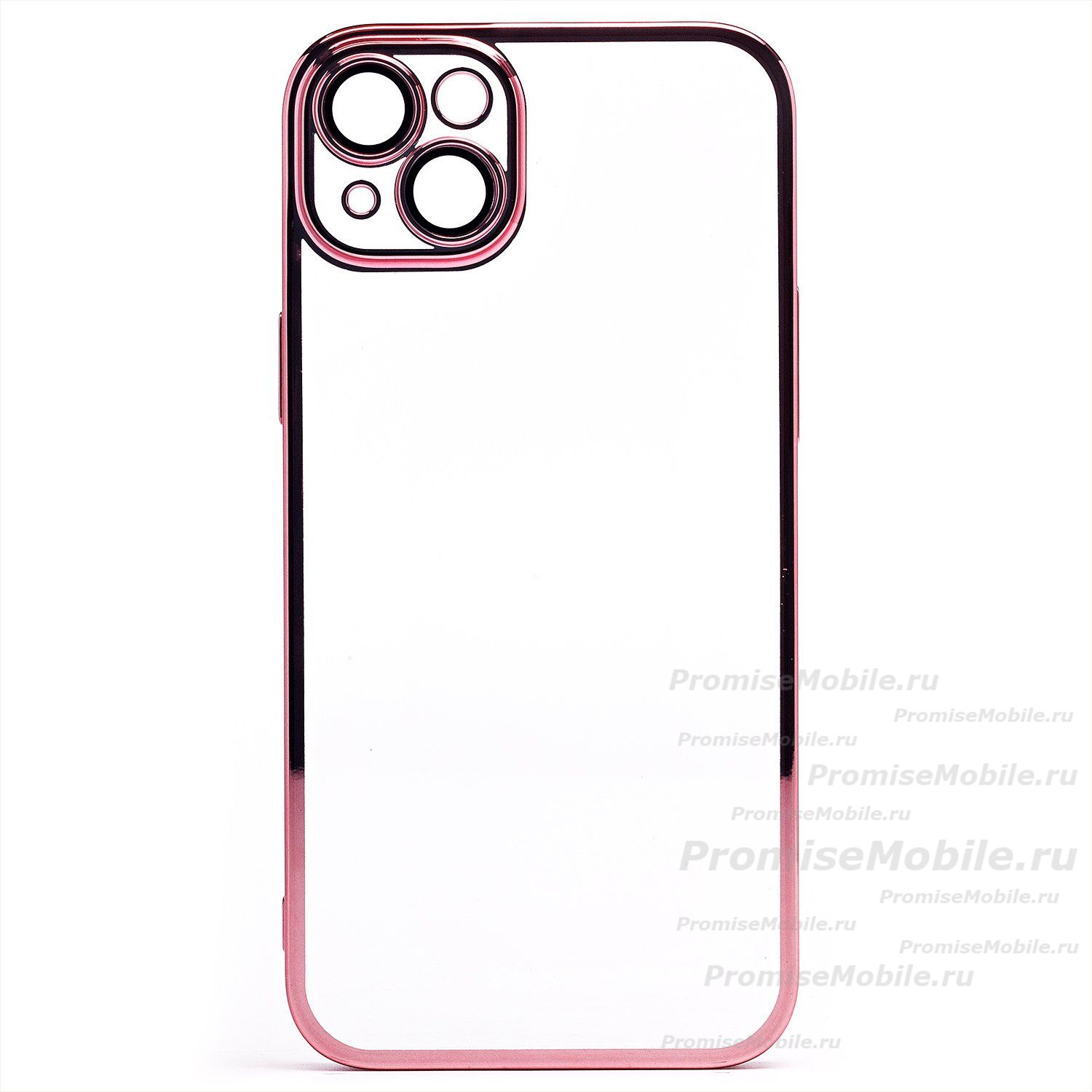 Чехол для Apple iPhone 14 Plus пластиковый с закрытой камерой <розовое золото> ― 