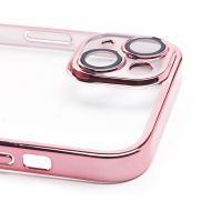 Чехол для Apple iPhone 14 Plus пластиковый с закрытой камерой <розовое золото>