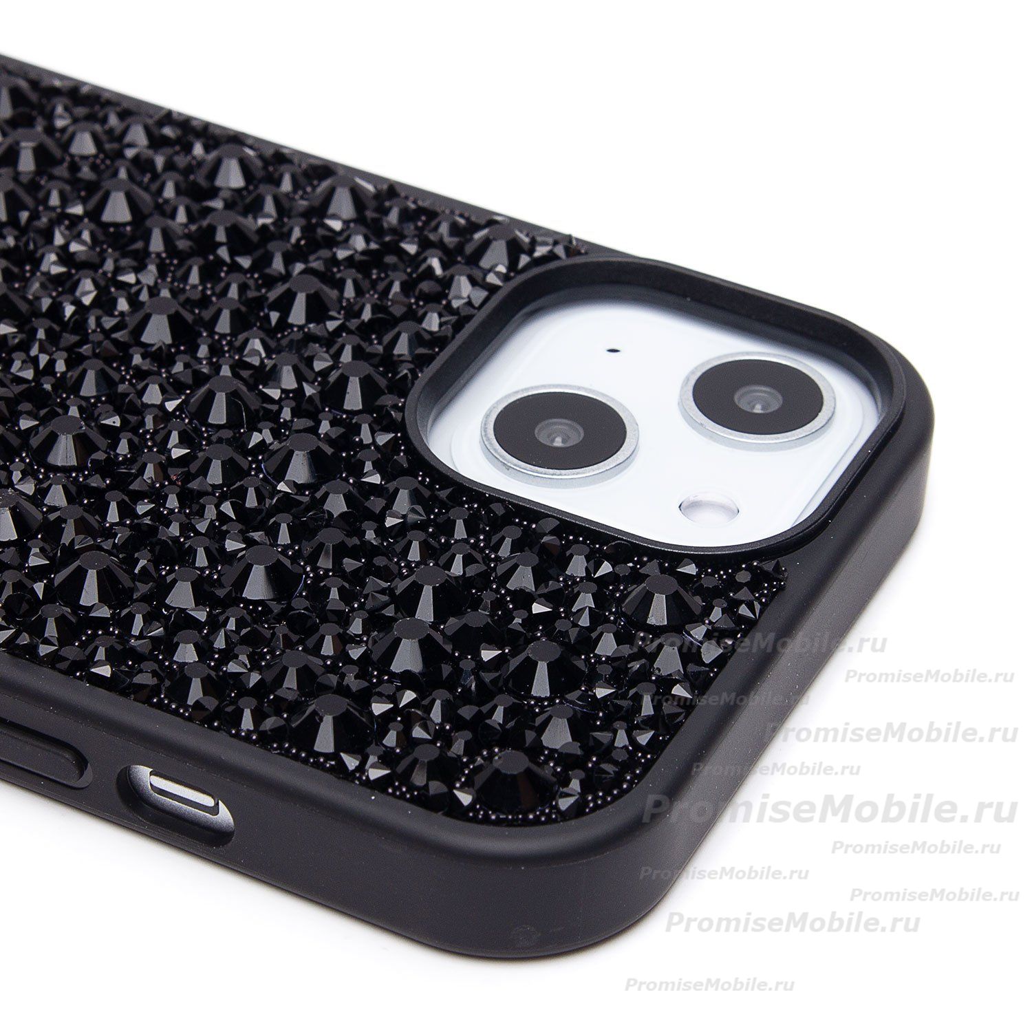 Чехол для Apple iPhone 15 пластиковый POSH SHINE капли дождя <черный> ― 