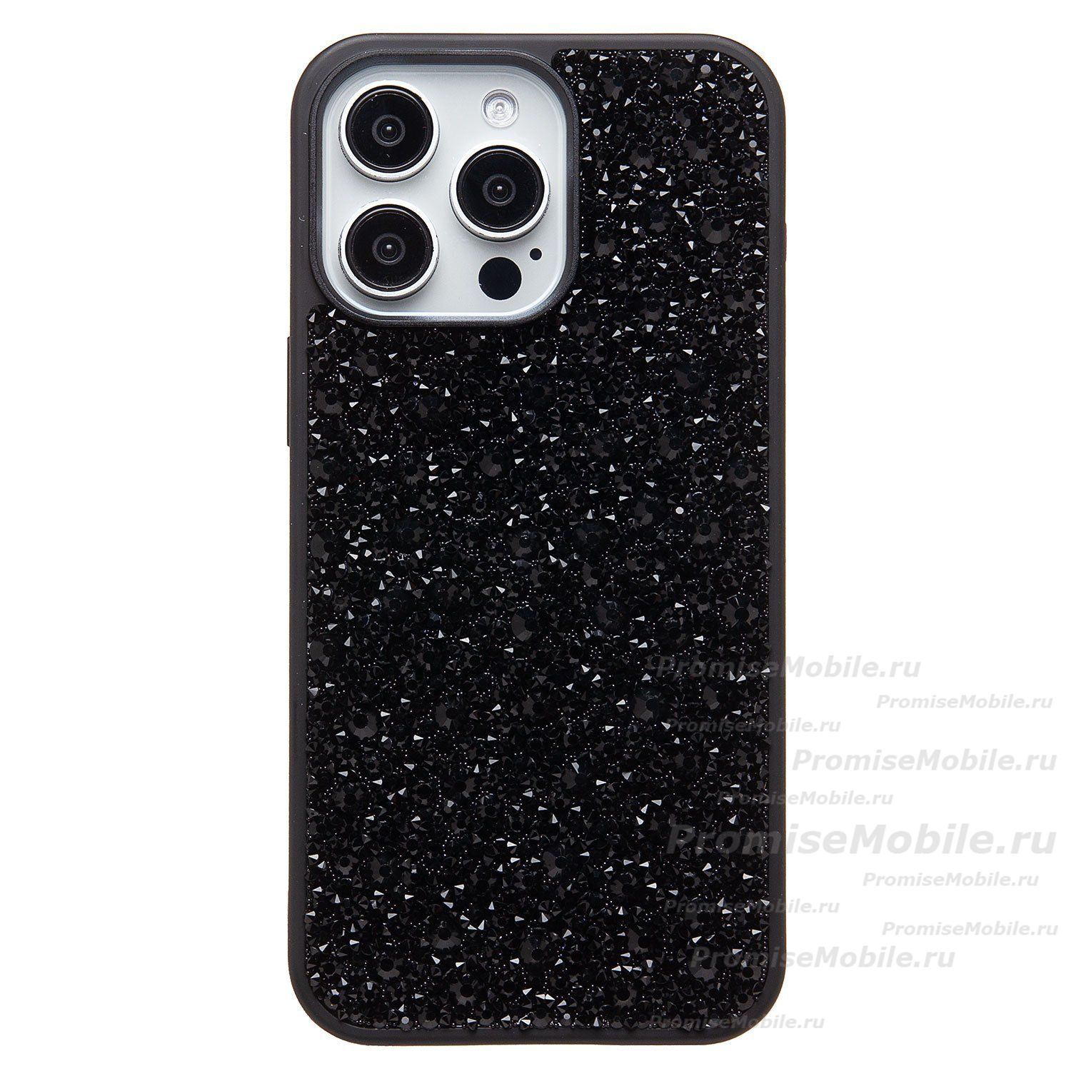 Чехол для Apple iPhone 15 Pro Max пластиковый POSH SHINE капли дождя <черный> ― 