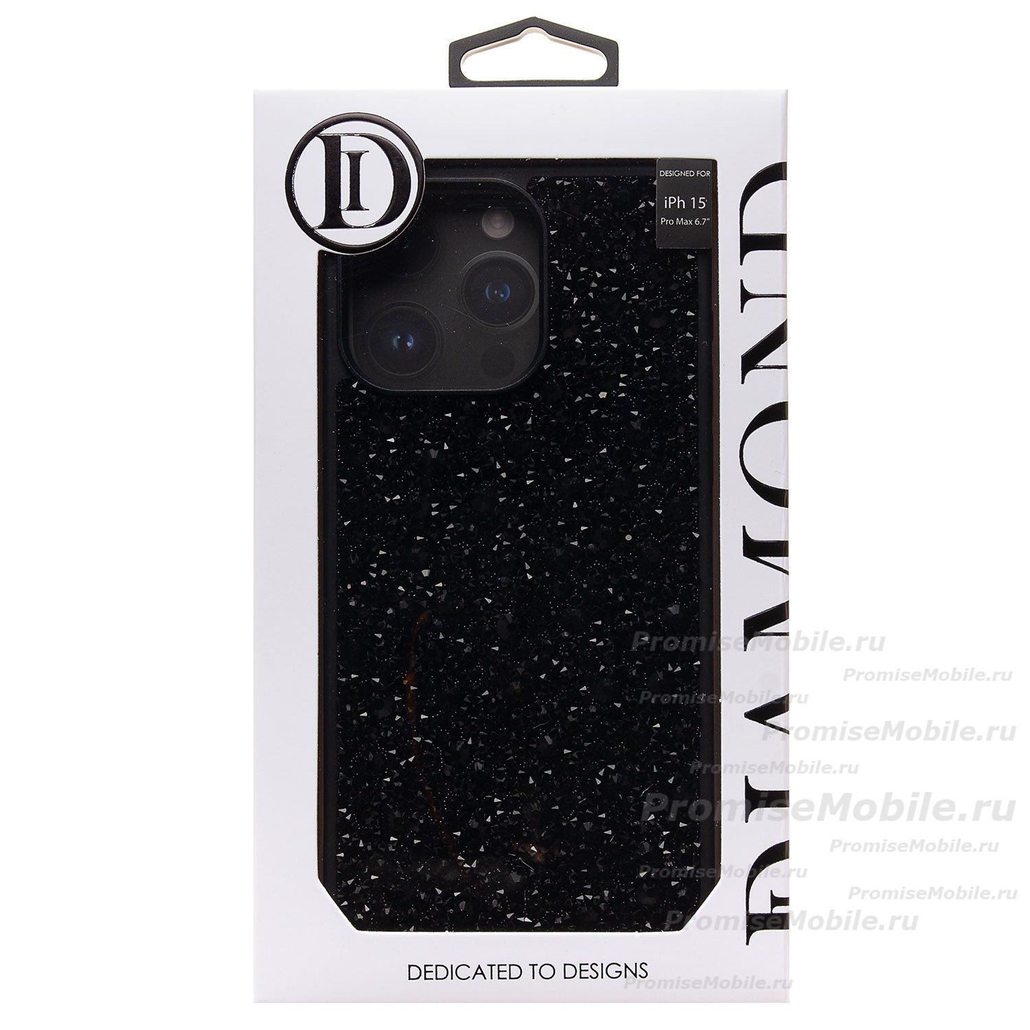 Чехол для Apple iPhone 15 Pro Max пластиковый POSH SHINE капли дождя <черный> ― 