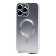 Чехол для Apple iPhone 15 Pro Max силиконовый Matte MagSafe <серебристый>