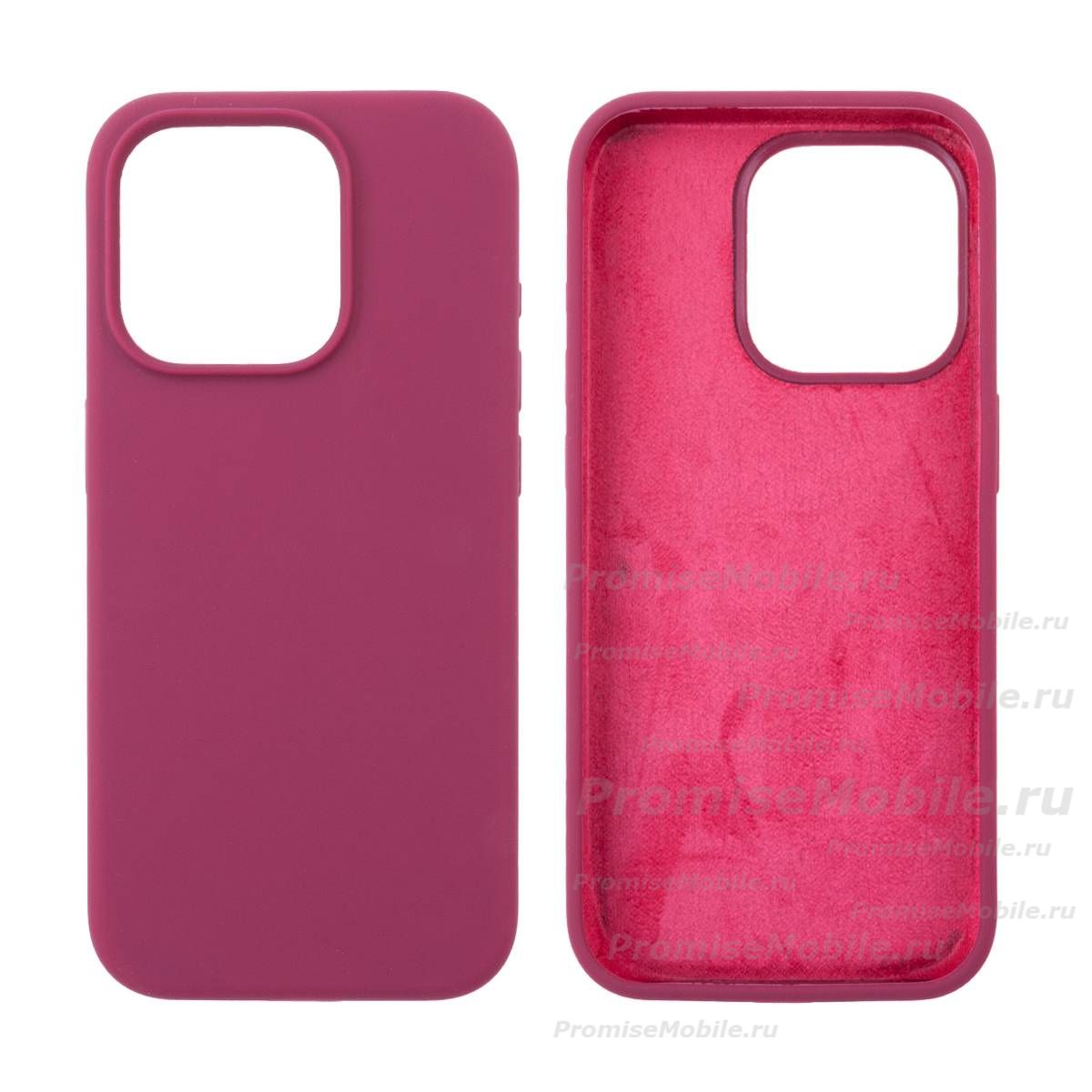 Чехол для Apple iPhone 15 Pro PromiseMobile силиконовый Soft Touch <бордовый> ― 