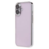 Чехол для Apple iPhone 16 пластиковый с закрытой камерой <серебристый>