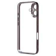 Чехол для Apple iPhone 16 пластиковый с закрытой камерой <черный>