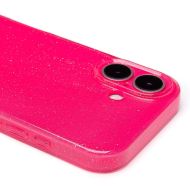 Чехол для Apple iPhone 16 силиконовый с блестками №3 <розовый>