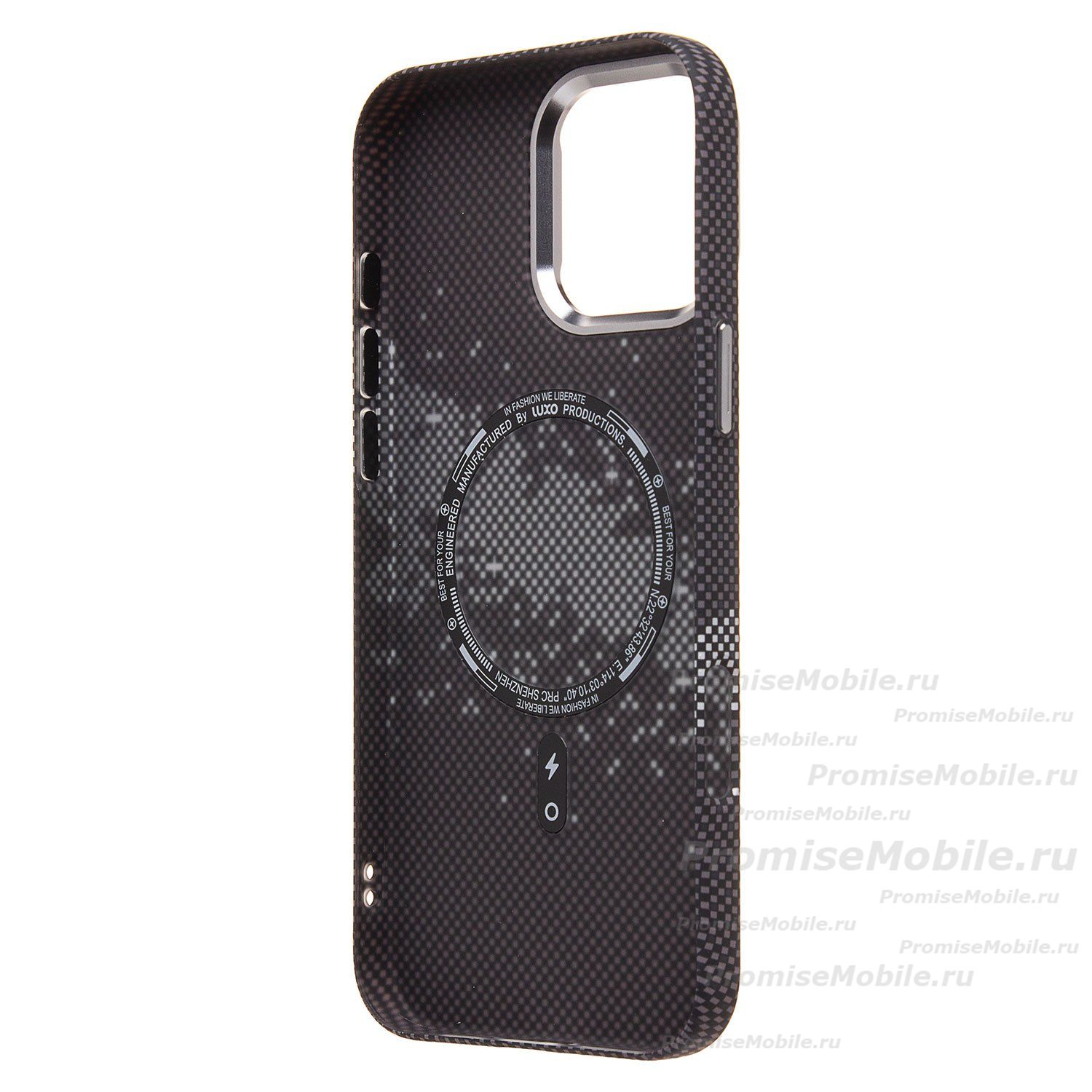 Чехол для Apple iPhone 16 Pro Max пластиковый Luxo Carbon (рис. 136) ― 