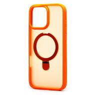 Чехол для Apple iPhone 16 Pro Max силиконовый MagSafe с подставкой <оранжевый>