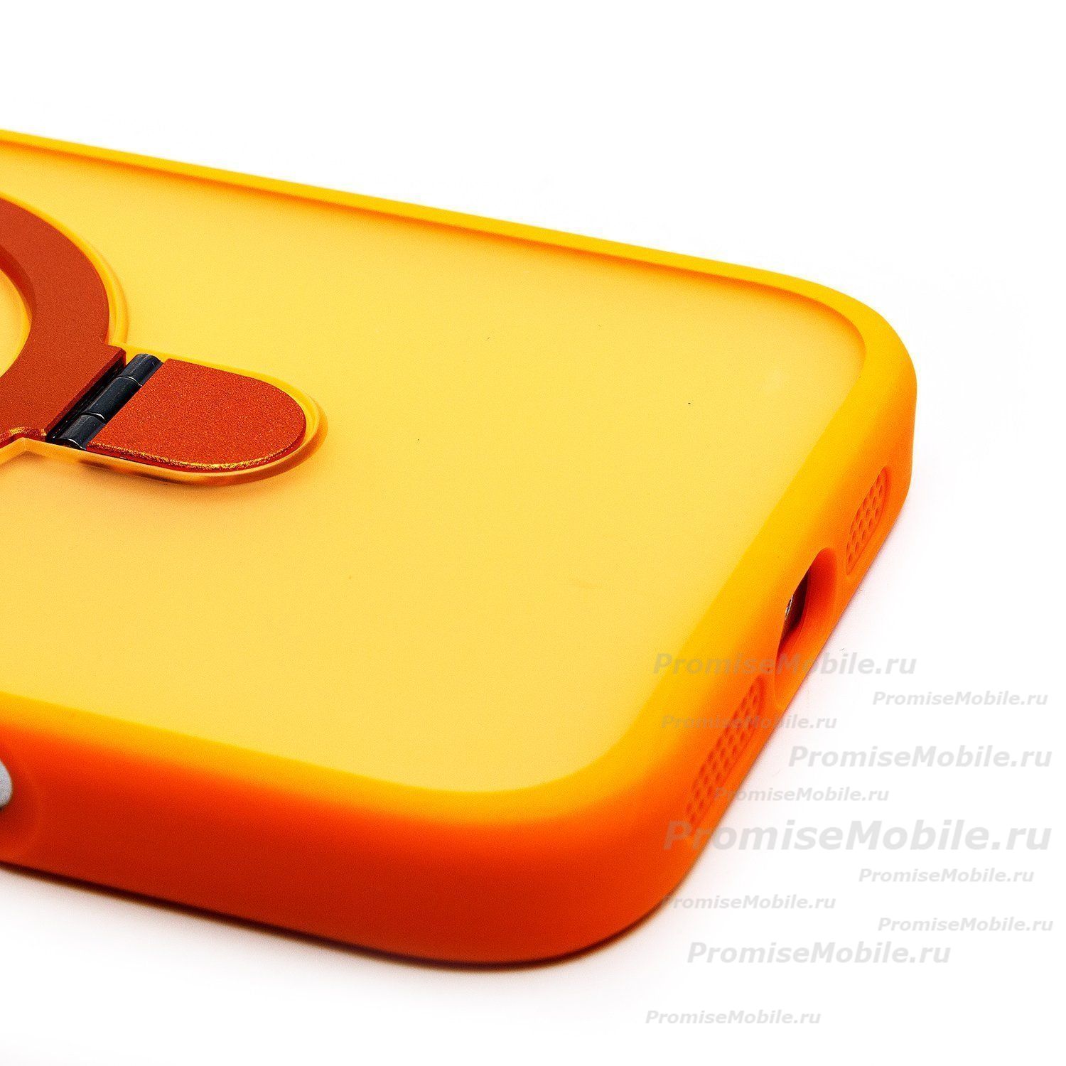 Чехол для Apple iPhone 16 Pro Max силиконовый MagSafe с подставкой <оранжевый> ― 