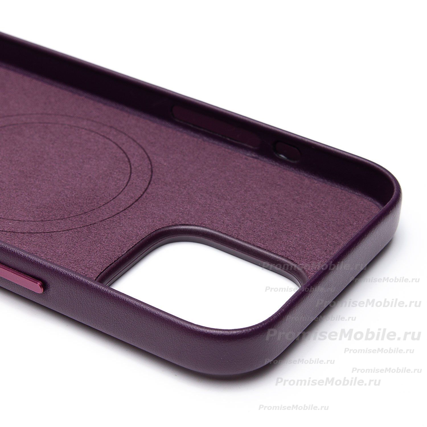 Чехол для Apple iPhone 16 Pro Max экокожа MagSafe <пурпурный> (премиум) ― 