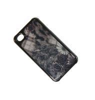 Чехол для Apple iPhone 4 пластиковый серия цветы <серый>