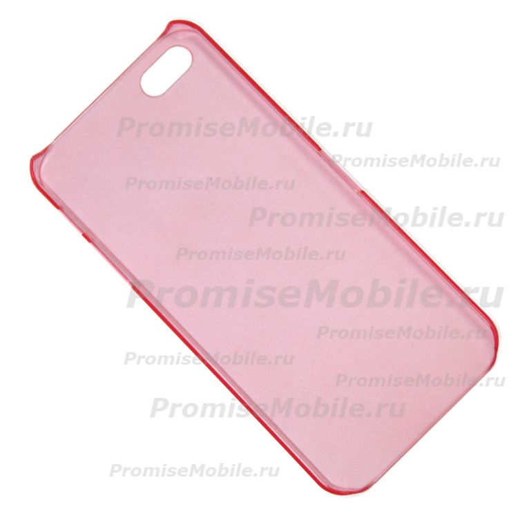Чехол для Apple iPhone 5s задняя крышка пластик <прозрачно-розовый> ― 