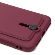 Чехол для Apple iPhone 7 Plus силиконовый с картхолдером №4 <бордовый>