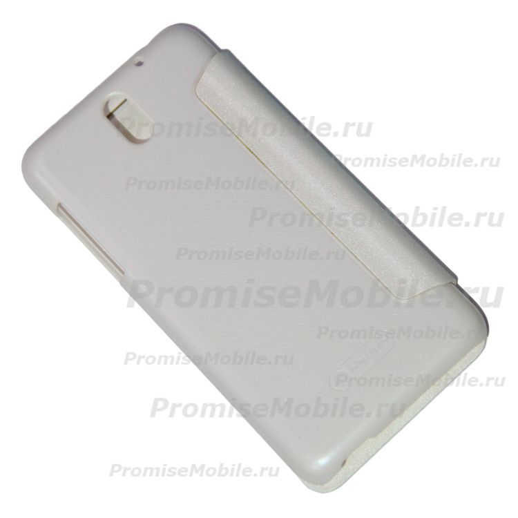 Чехол для HTC Desire 610 флип боковой пластик-кожзам Nillkin Sparkle <белый> ― 