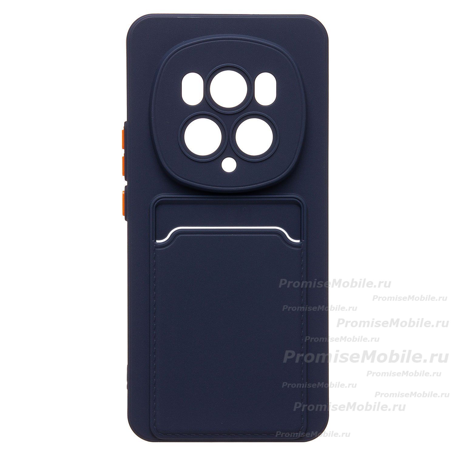 Чехол для Honor Magic 6 Pro (BVL-N49) силиконовый с картхолдером №9 <темно-синий> ― 