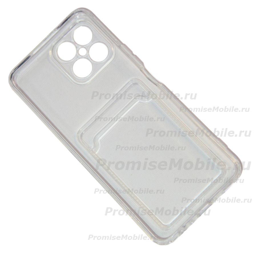 Чехол для Honor X8 (TFY-LX1) силиконовый с картхолдером №2 <прозрачный> ― 