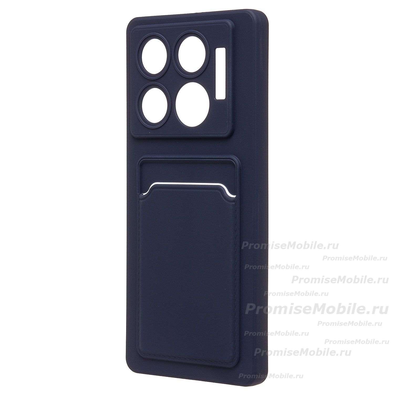 Чехол для Infinix GT 20 Pro (X6871) силиконовый с картхолдером №9 <темно-синий> ― 