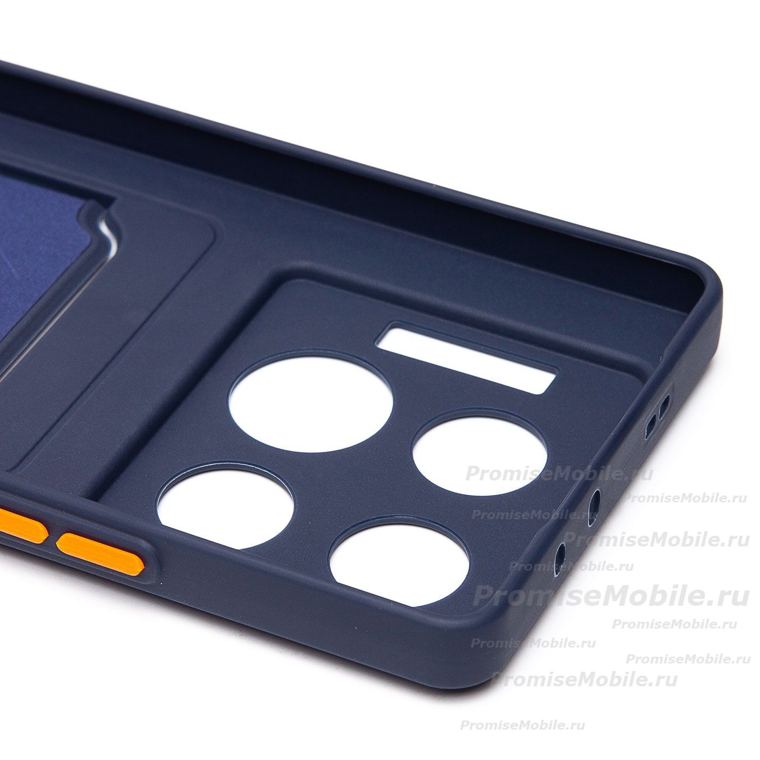 Чехол для Infinix GT 20 Pro (X6871) силиконовый с картхолдером №9 <темно-синий> ― 