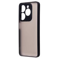 Чехол для Infinix Smart 8 (X6525) пластиковый с окантовкой <черный>