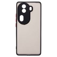 Чехол для Oppo Reno 11 Pro пластиковый с окантовкой <черный>