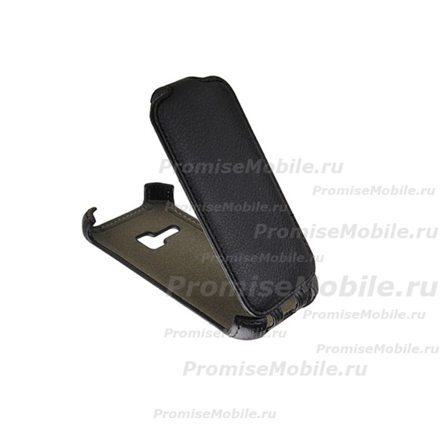 Чехол для Samsung S6312 (Galaxy Young Duos) флип кожзам №1 <черный> ― 