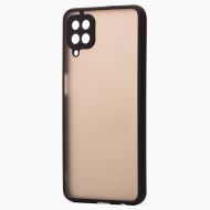 Чехол для Samsung SM-A127F (Galaxy A12 Nacho) пластиковый с окантовкой <черный>