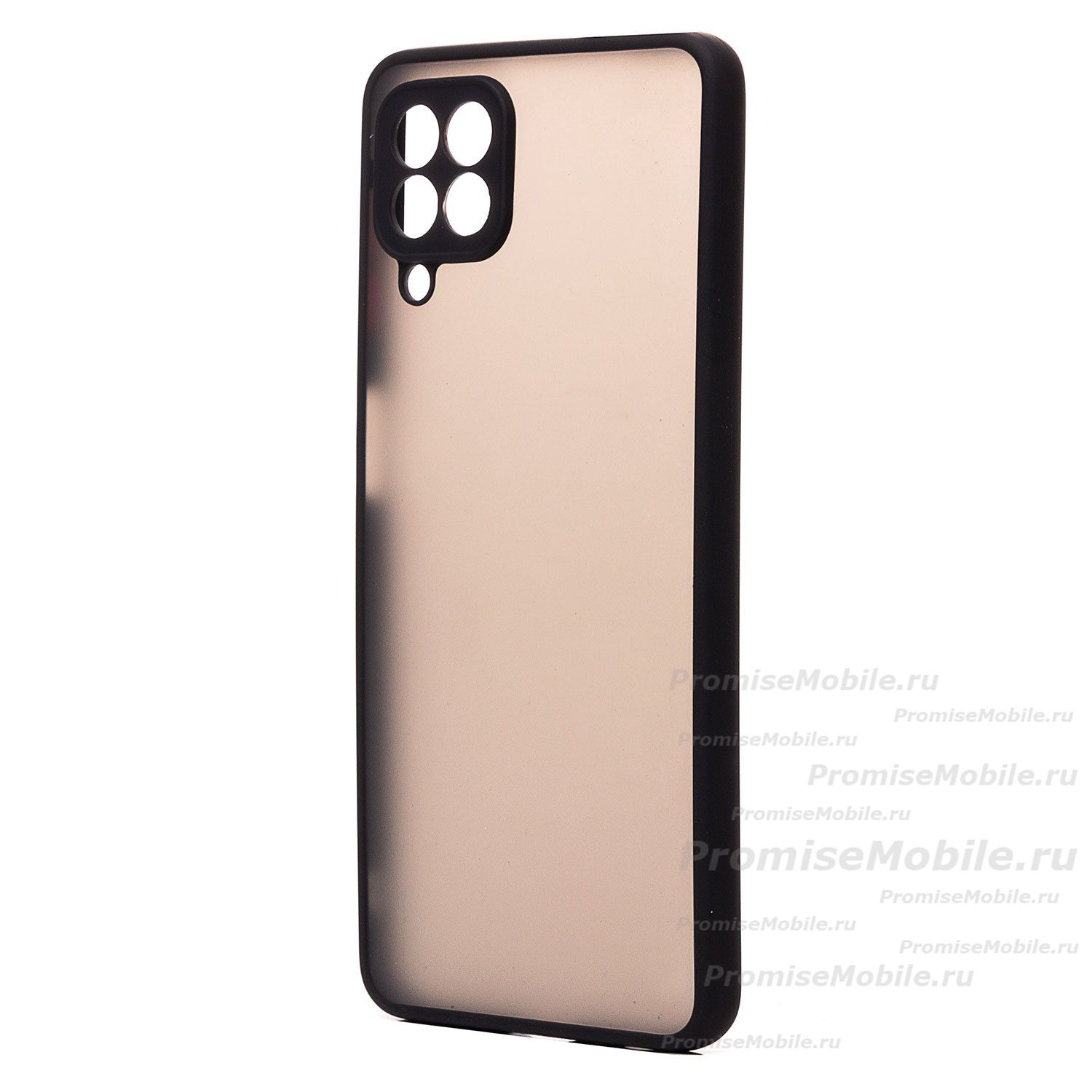 Чехол для Samsung SM-A225F (Galaxy A22) пластиковый с окантовкой <черный> ― 