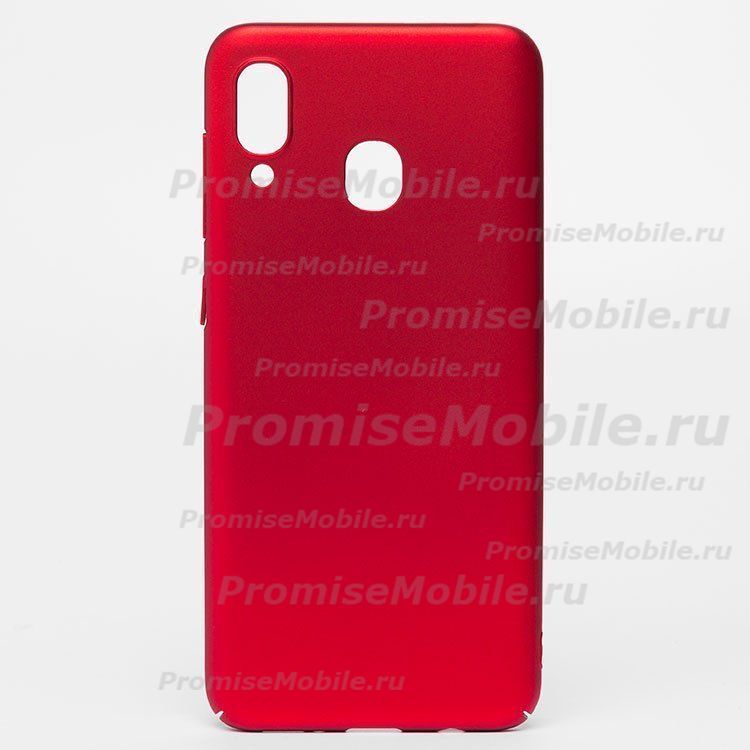 Чехол для Samsung SM-A305F (Galaxy A30) задняя крышка пластик Soft Touch <красный> ― 