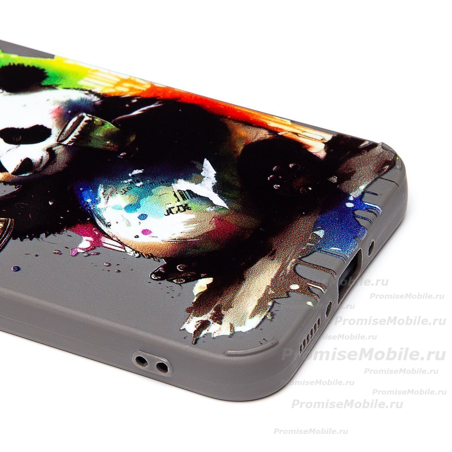 Чехол для Samsung SM-A346E (Galaxy A34 5G) силиконовый (рис. 335/панда) <серый> ― 